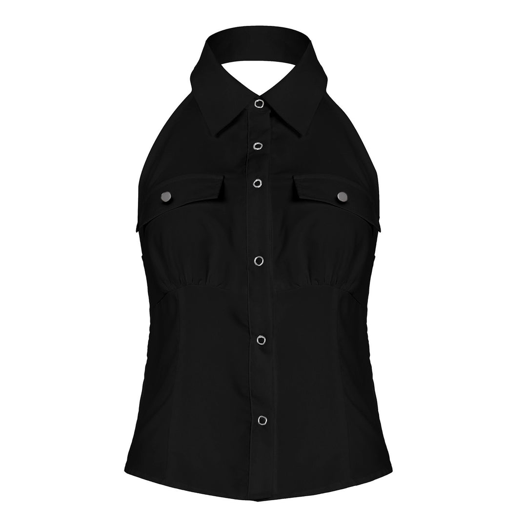 Damen Hemd mit charmantem Bindedetail und Brusttaschen Drune