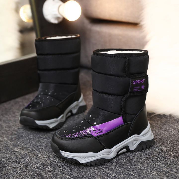 Damen Wasserdichte Winterstiefel mit rutschfester Sohle und isolierender Fütterung Drune