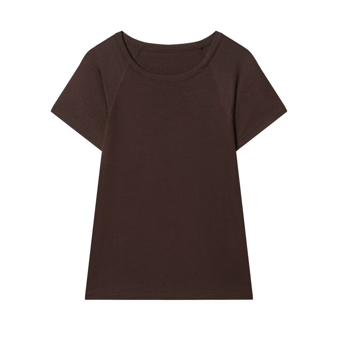 Damen komfortables Basic T-Shirt Drune