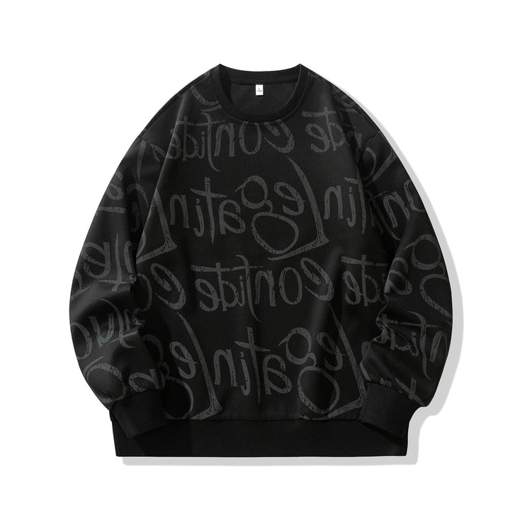 Herren Sweatshirt mit kreativem Motiv und weichem Innenfutter Drune