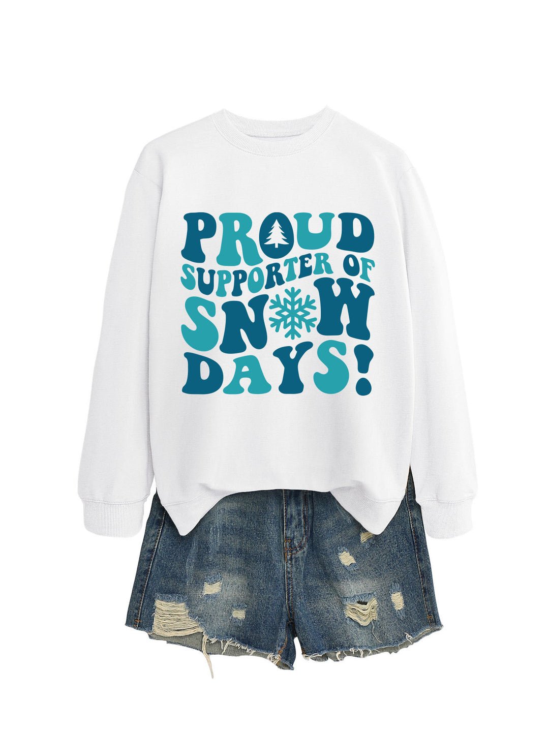 Damen Sweatshirt mit kreativem Aufdruck und lässigem Schnitt Drune
