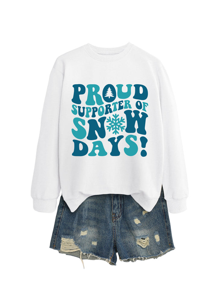 Damen Sweatshirt mit kreativem Aufdruck und lässigem Schnitt Drune