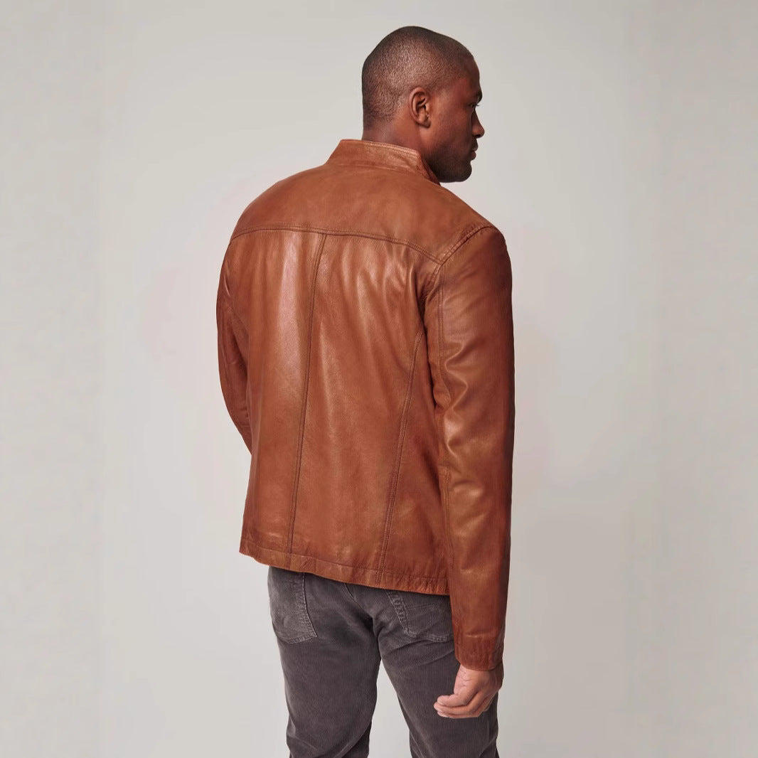 Herren Lederjacke im klassischem Design mit praktischen Taschen Drune