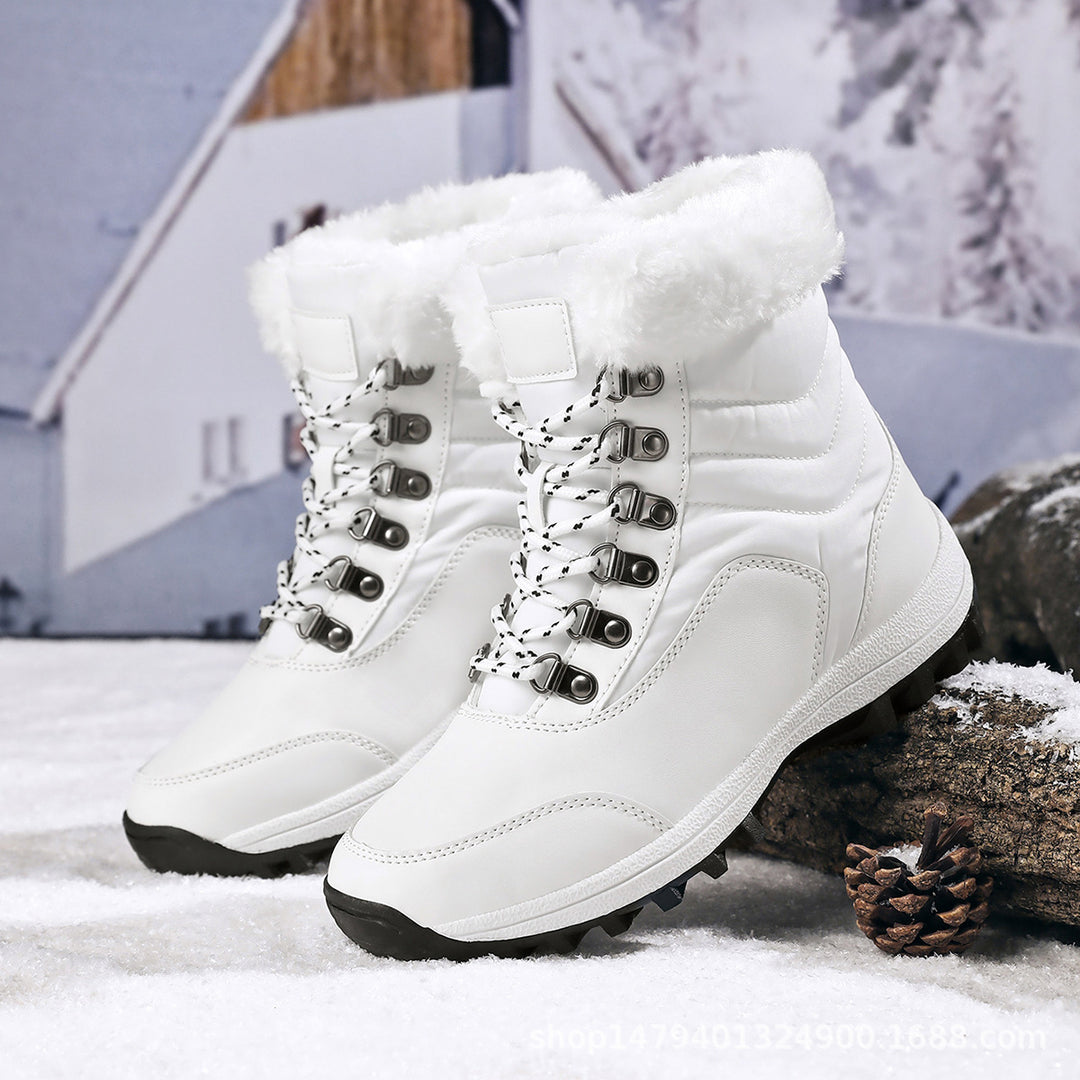 Damen Wasserfeste Winterstiefel mit Kuschelfutter Drune