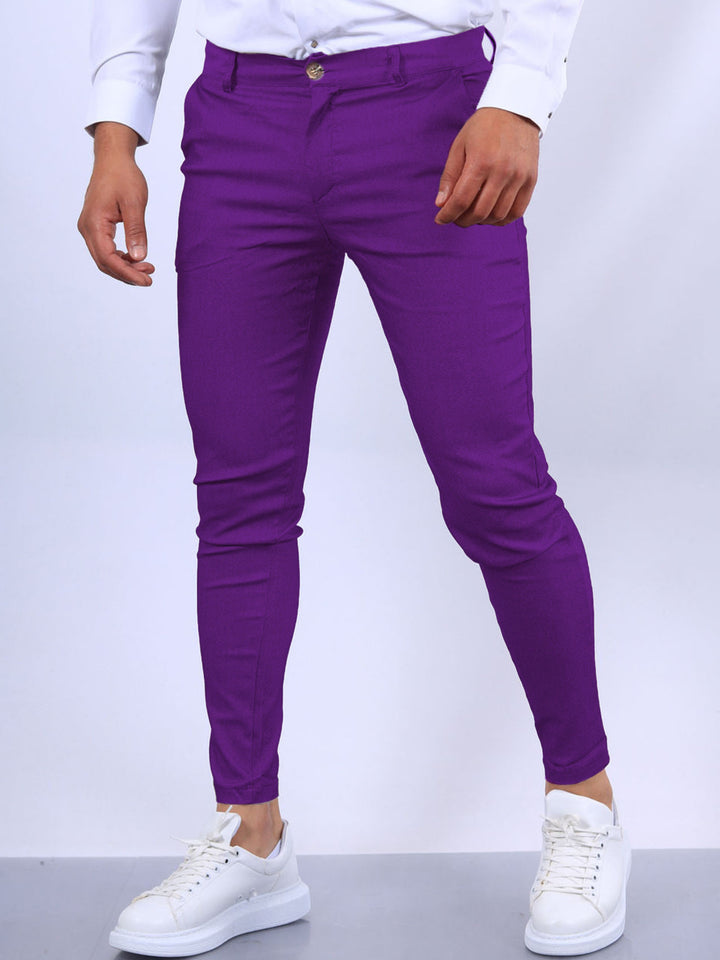 Herren maßgeschneiderte Slim-Fit Chino-Hosen Drune