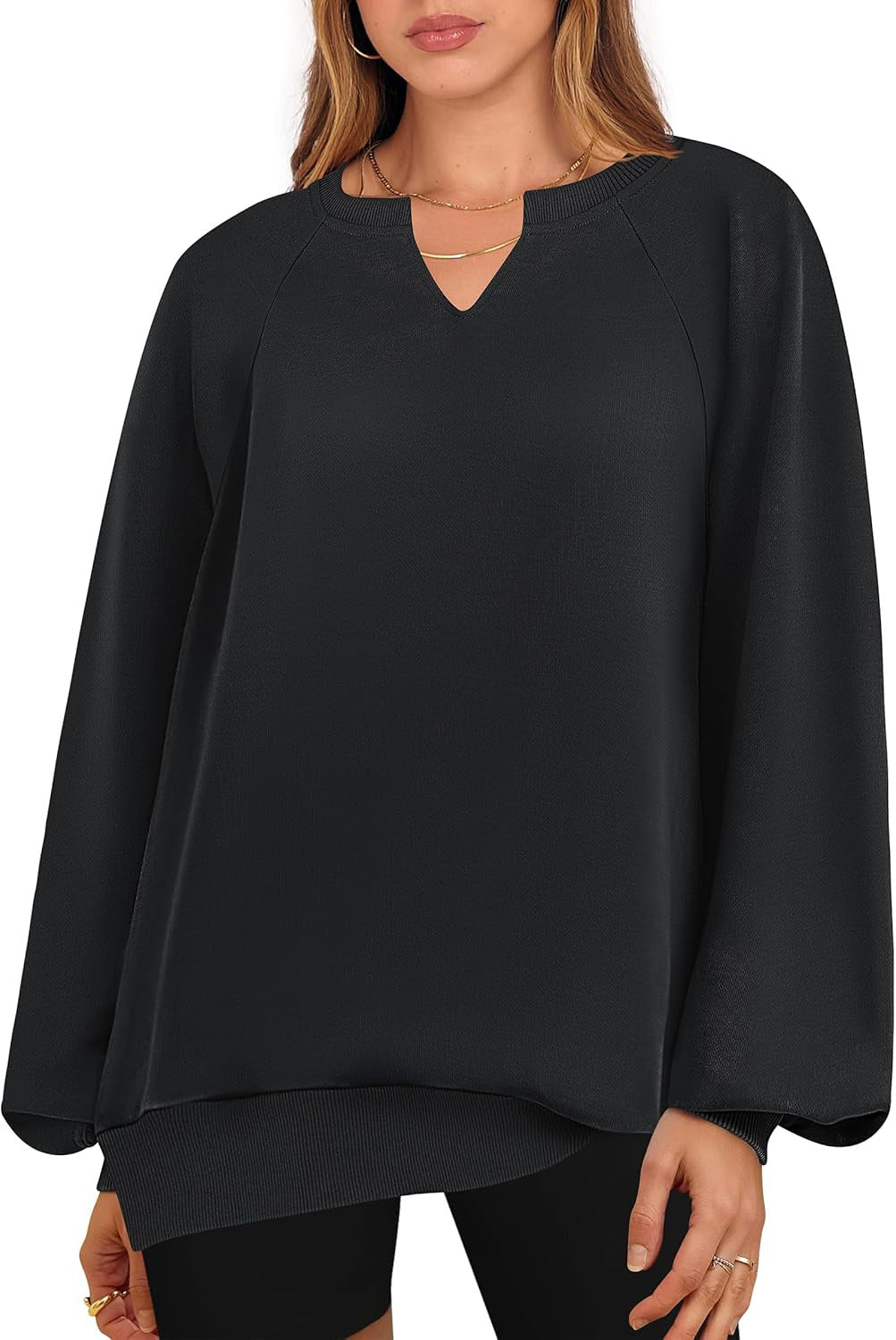 Damen lässiger Pullover mit modernem Kragen Drune