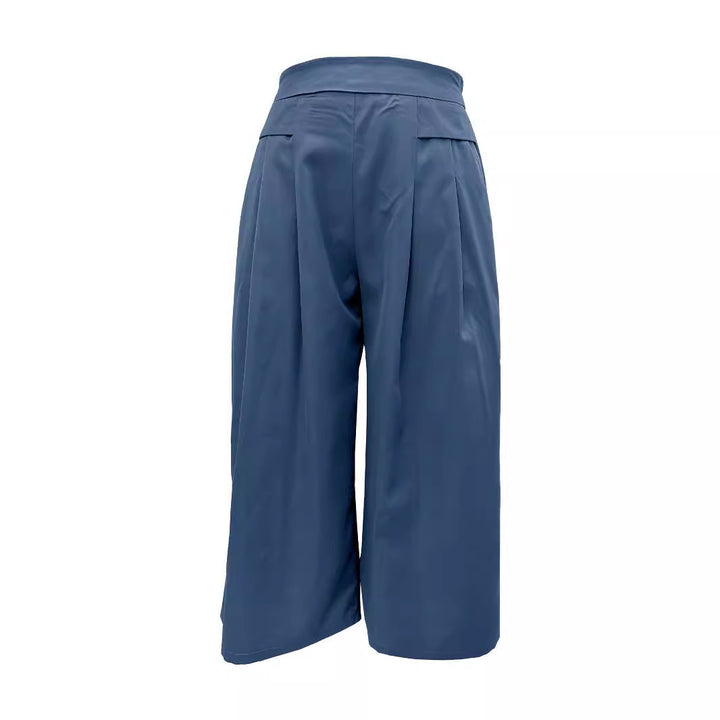 Damen Weite Culotte mit eleganten Falten und praktischen Taschen Drune