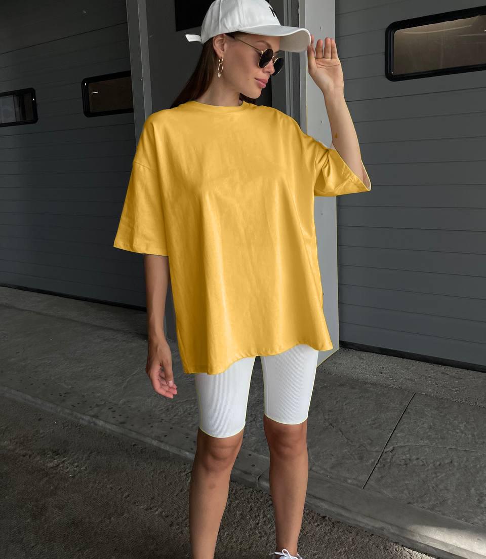 Damen lässiges Oversized T-Shirt aus hautfreundlichem Baumwollmix Drune