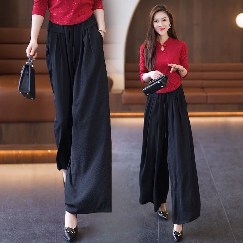 Damen Elegante und fließende Weitbein-Hose Drune