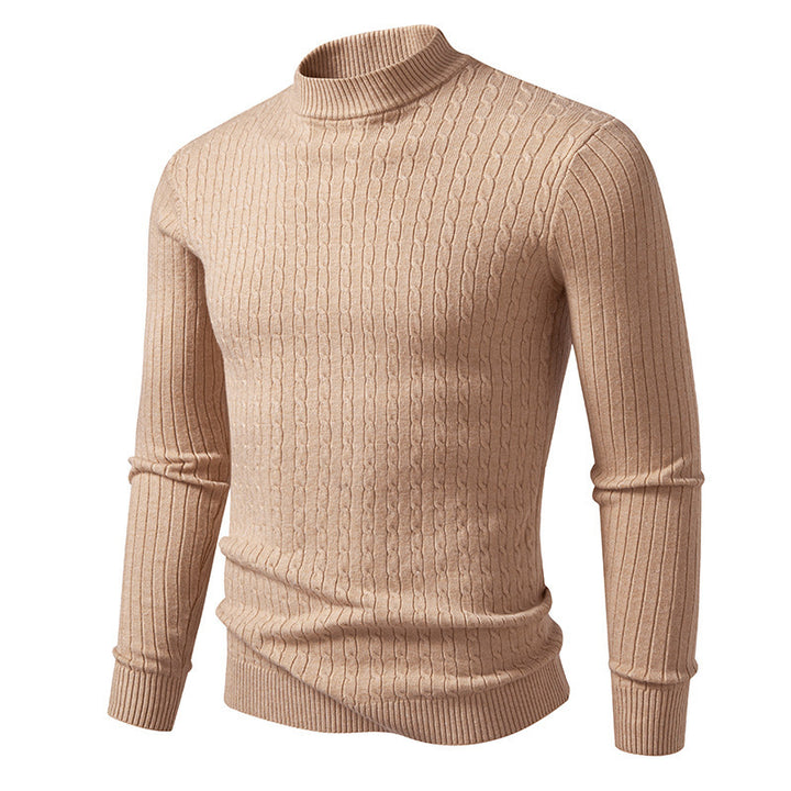 Herren modischer Rollkragenpullover mit strukturierter Oberfläche Drune