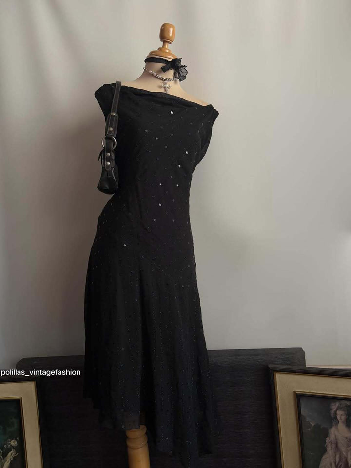 Damen Elegantes Abendkleid mit verführerischen Glitzerakzenten Drune