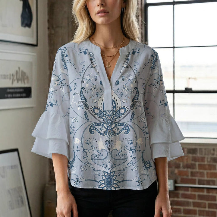 Damen Bluse mit wunderschönen floralem Design Drune