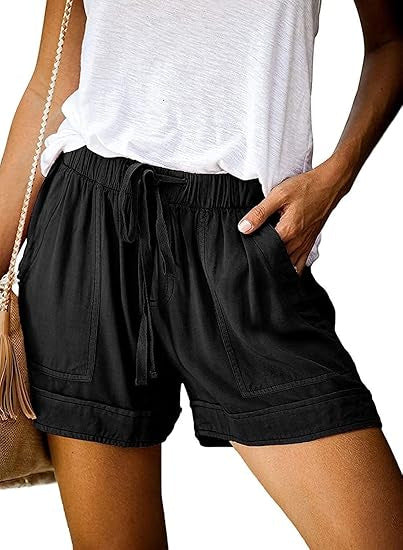 Damen Freizeithosen mit elastischem Bund und praktischen Taschen Drune