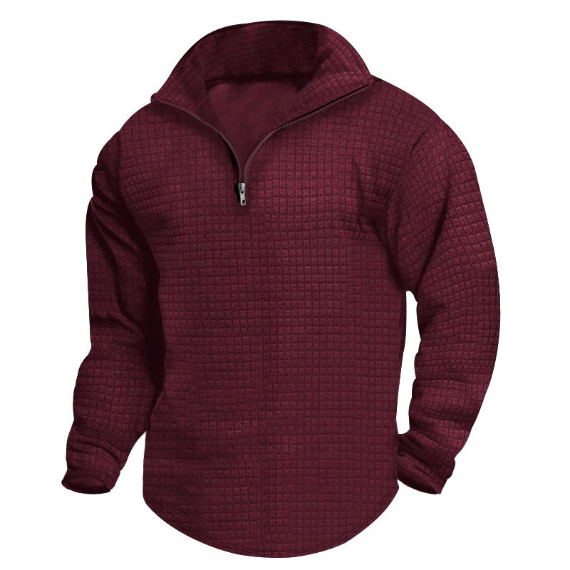 Herren modischer Fleecepullover mit praktischem Reißverschluss und strukturiertem Design Drune