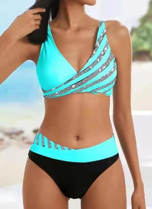 Damen Sportliches Bikini-Set mit trendigem Wickeloberteil Drune
