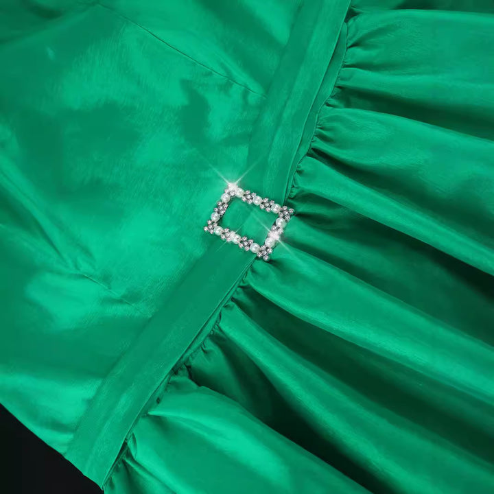 Damen Abendkleid mit modischen Puffärmeln und einzigartigem Cut-Out-Design Drune