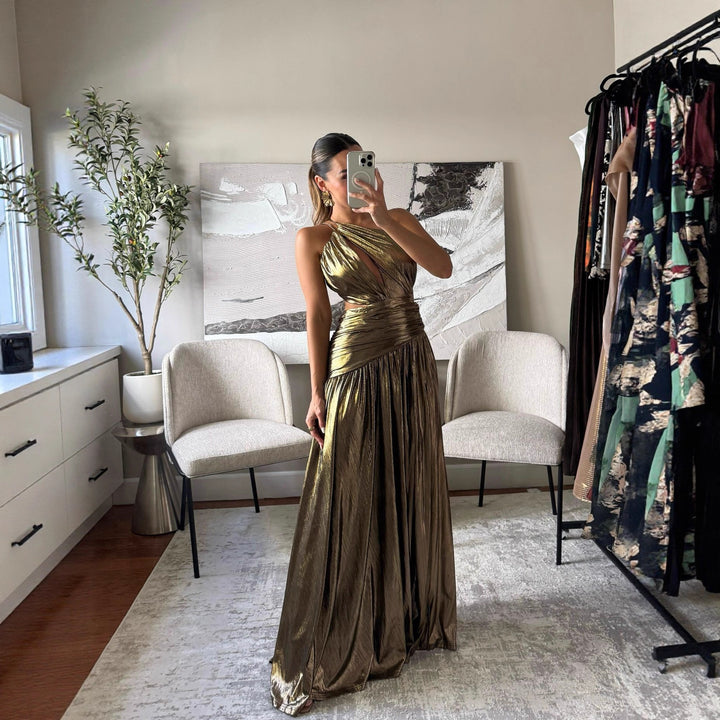 Damen Glamouröses Wickelkleid mit einer asymmetrischen Silhouette und eleganten Cut-Outs Drune
