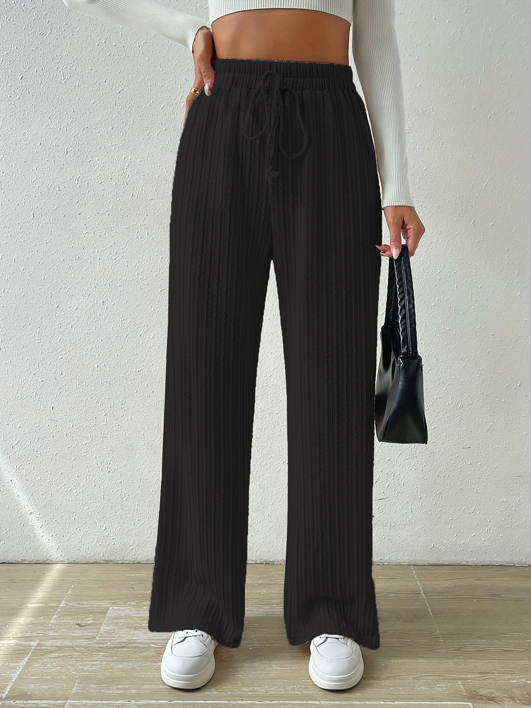 Damen Bequeme Stoffhose mit strukturierter Oberfläche Drune