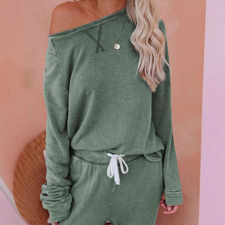 Damen Bequemes Lounge-Set mit schickem Oversized-Pullover und entspannender Hose Drune