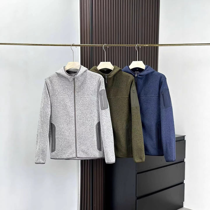 Damen Funktionsjacke mit atmungsaktiver Kapuze und seitlichen Reißverschlusstaschen Drune