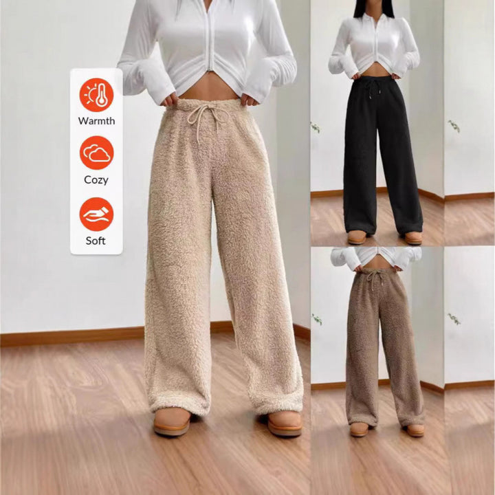 Damen Flauschige Relax-Hose im lässigen Schnitt Drune