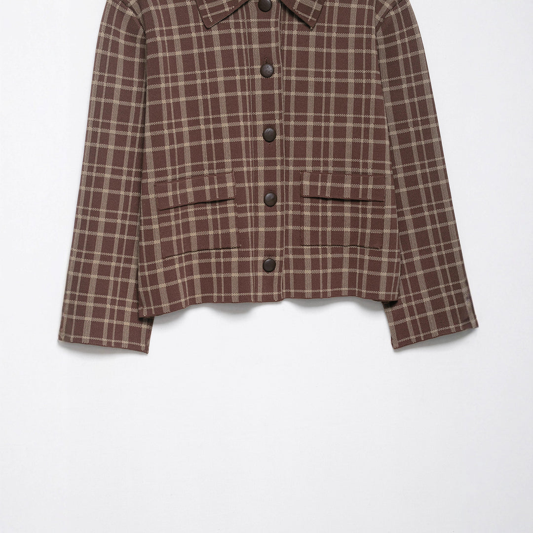 Damen Karierte Kurzjacke Drune