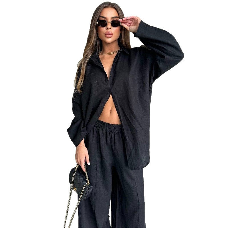 Damen luftiges Loungewear-Set mit weitem Schnitt Drune