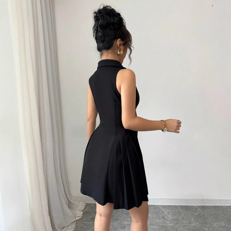 Damen Hemdblusenkleid mit schickem V-Ausschnitt und tailliertem Schnitt Drune
