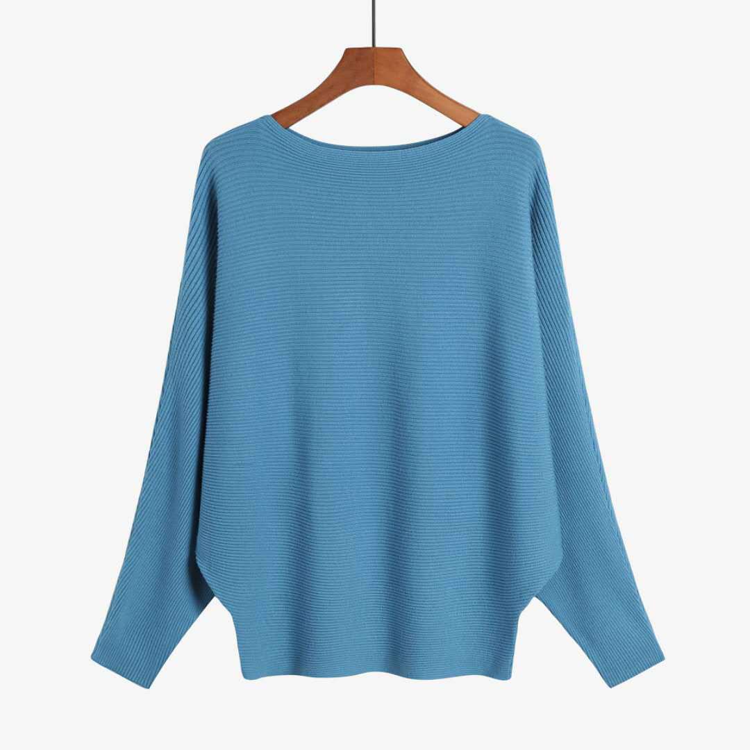 Damen Oversized Strickpullover mit raffiniertem Rippdesign und weitem Schnitt Drune