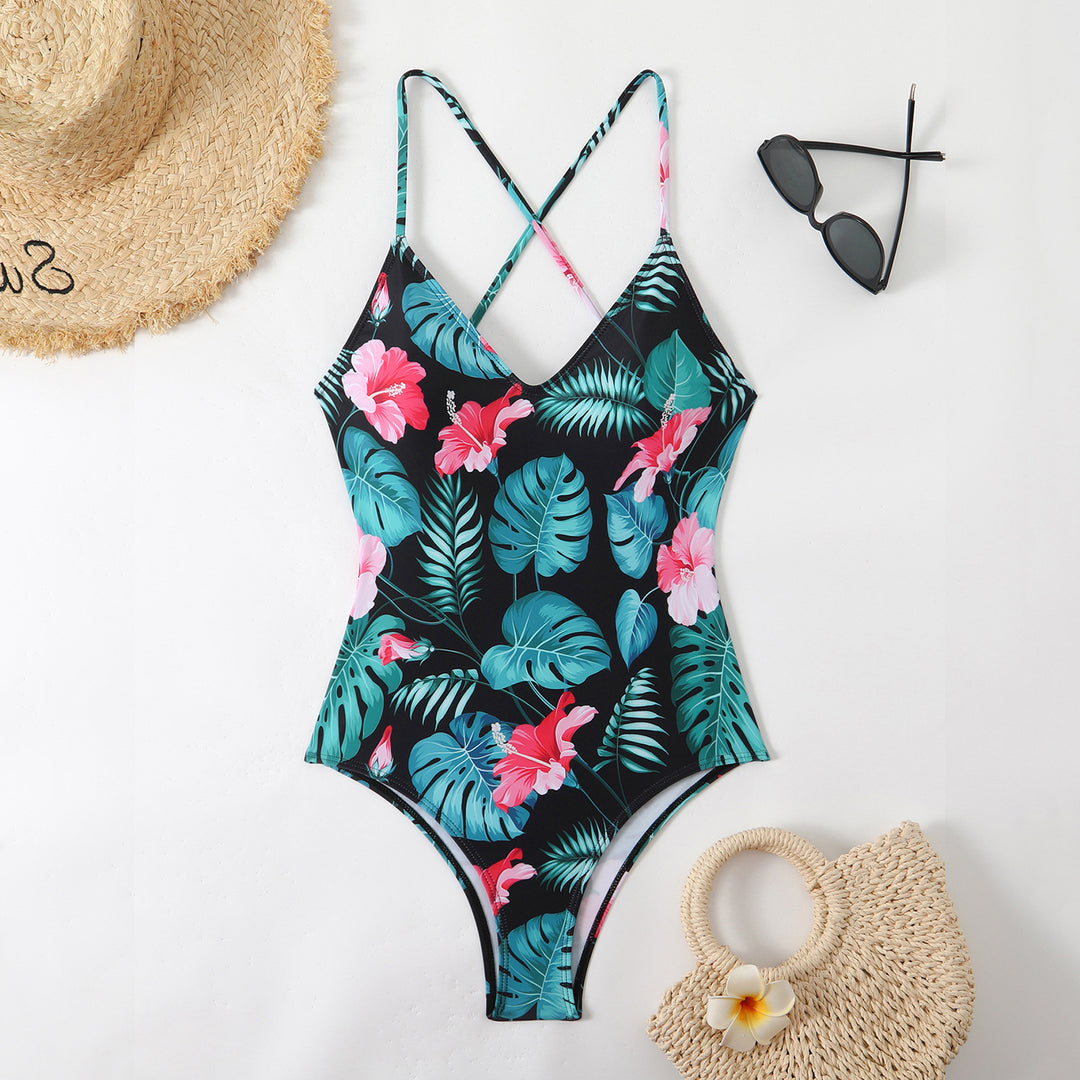 Damen Triangel-Bikini mit verspieltem Karomuster und schmalen Bindebändern Drune