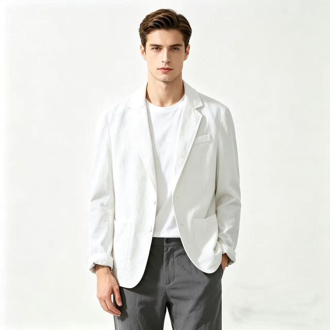 Herren nan leichter Leinenblazer mit modernem Slim-Fit Schnitt Drune