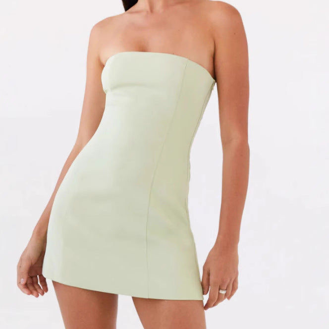 Damen Strapless Minikleid mit figurbetontem Schnitt und elegantem Textilfinish Drune