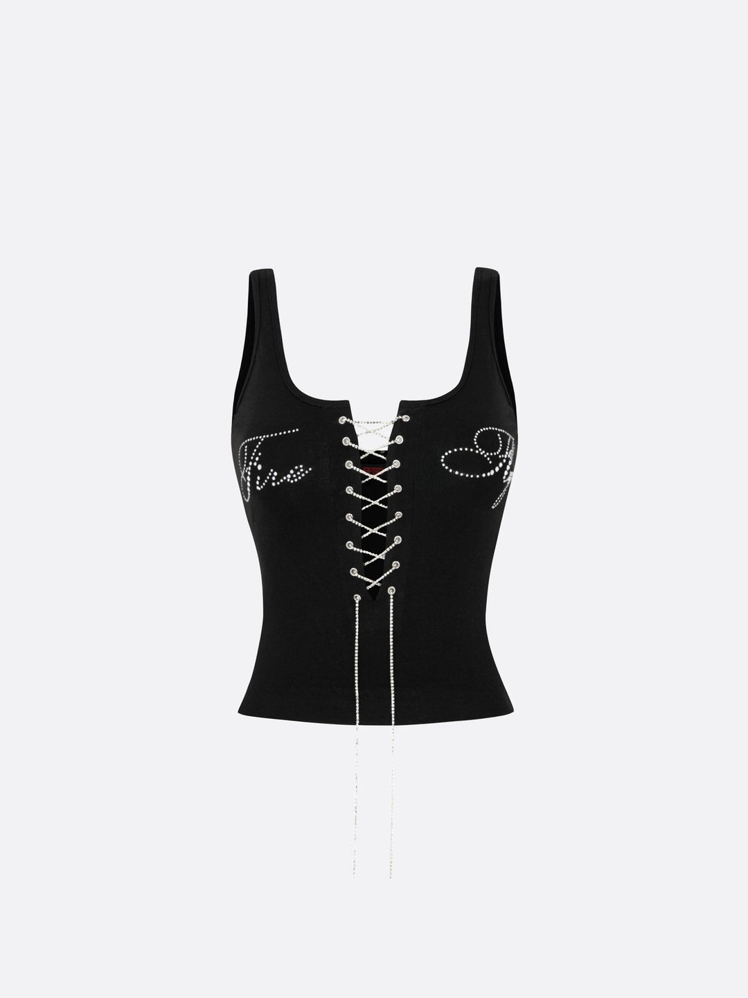 Damen Elegantes Knotentop mit perlenverzierten Details Drune