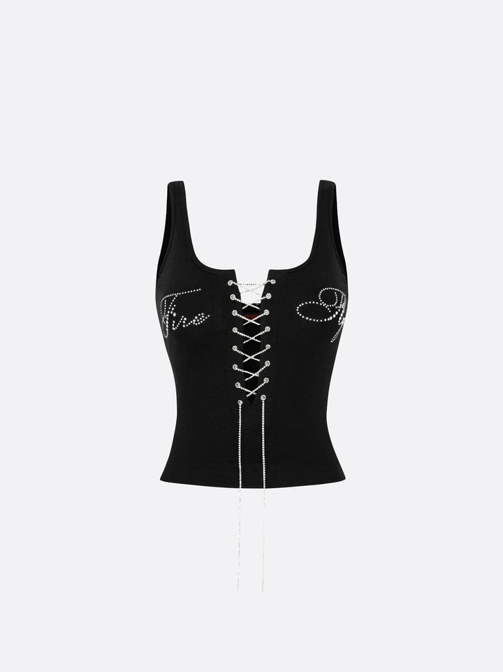 Damen Elegantes Knotentop mit perlenverzierten Details Drune