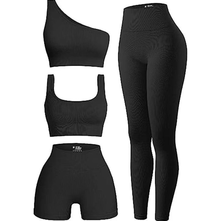 Damen Sportliches 3-teiliges Set mit trendigen Oberteilen und Leggings Drune
