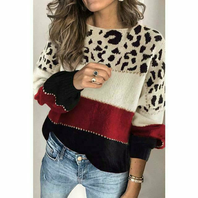 Drune | Patchwork-Pullover Mit Leoparden-Print