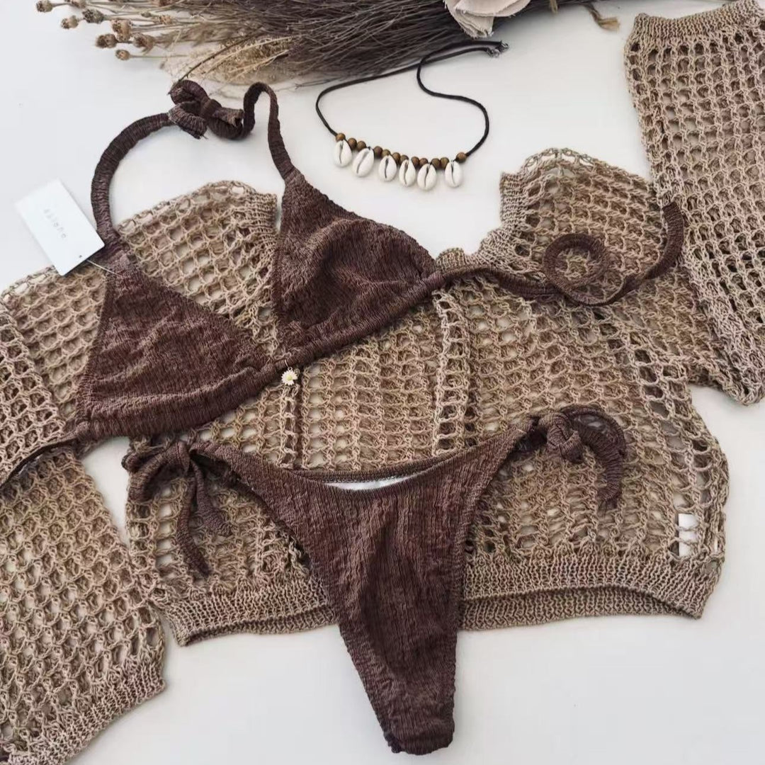 Damen Bikiniset mit transparenter Overlayer Drune