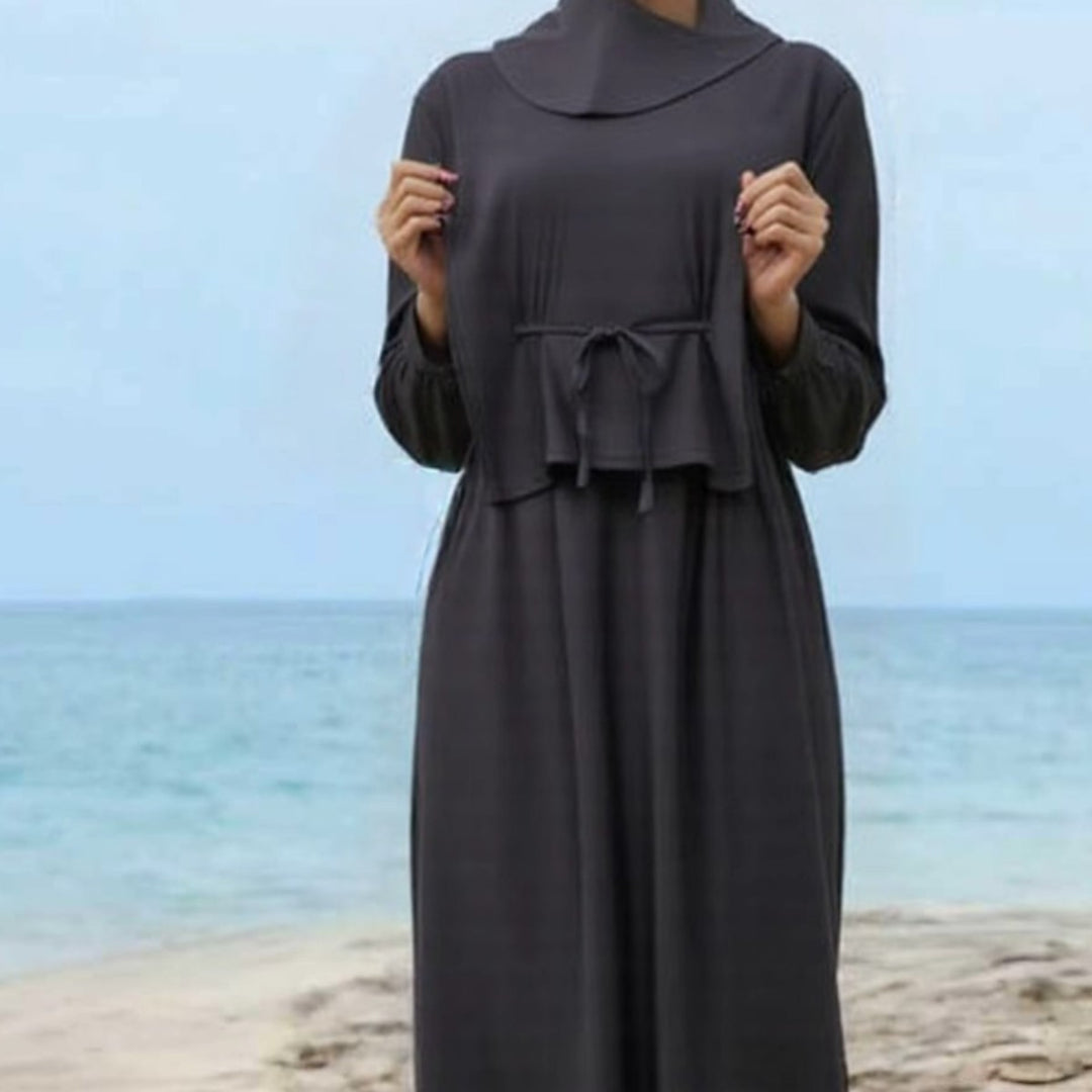Damen modischer und eleganter Strandanzug mit begleitetem Kopftuch Drune