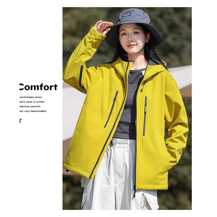 Damen Funktionsjacke mit wasserabweisendem Material und praktischen Reißverschlusstaschen Drune