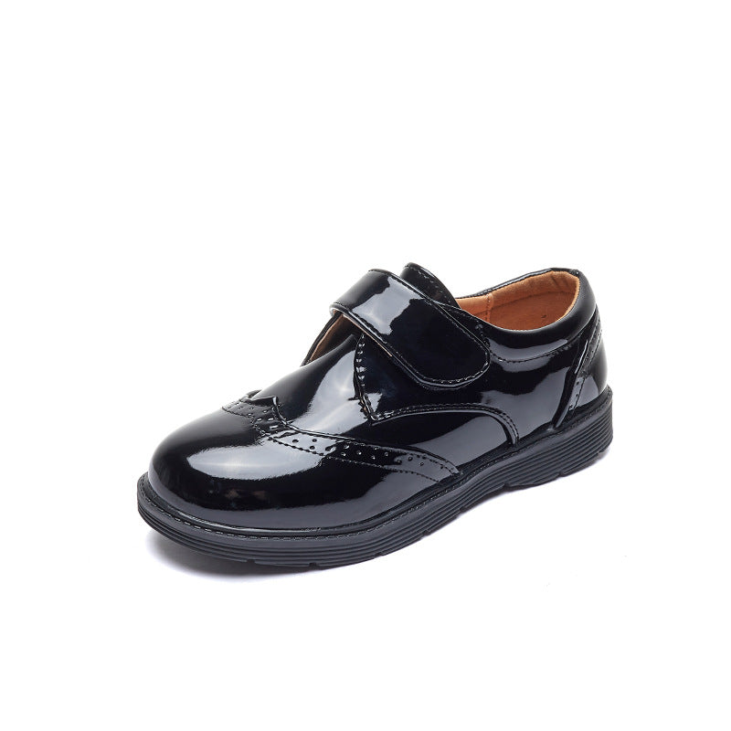 Damen Komfortable Schnürschuhe mit Klettverschluss und Hochglanz-Oberfläche Drune