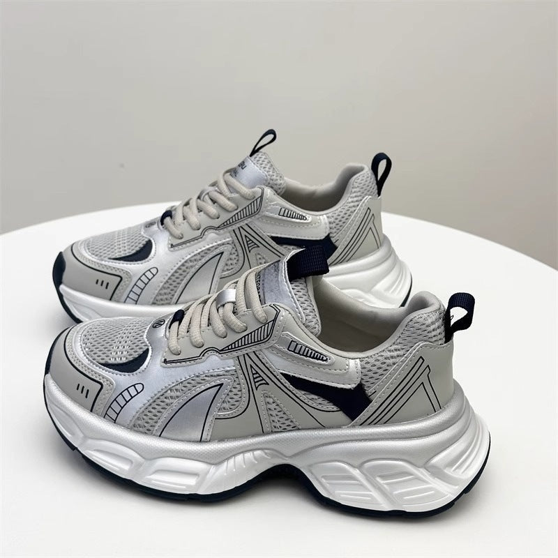 Damen Sportliche Sneakers mit atmungsaktiver Mesh-Oberfläche und gepolsterter Sohle Drune