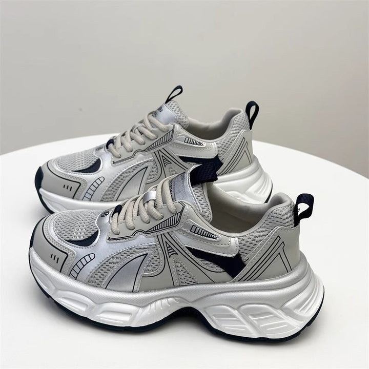 Damen Sportliche Sneakers mit atmungsaktiver Mesh-Oberfläche und gepolsterter Sohle Drune