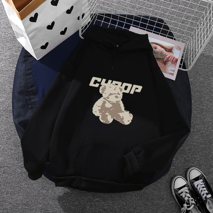 Damen Kapuzenpullover mit niedlichem Bärenmotiv Drune