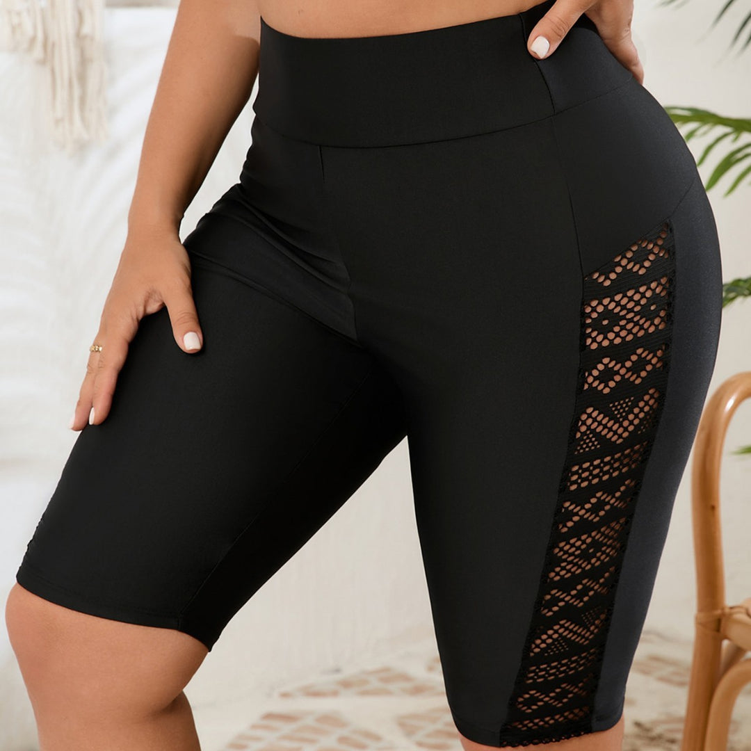 Damen Sportliche Radlerhose mit trendigem Spitzen-Detail Drune