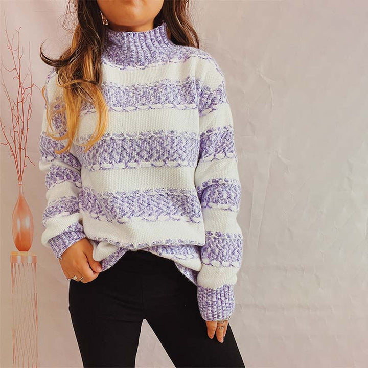 Drune | Weiche Strickjacke mit Strukturierten Streifen Acryl Komfortabel und Warm