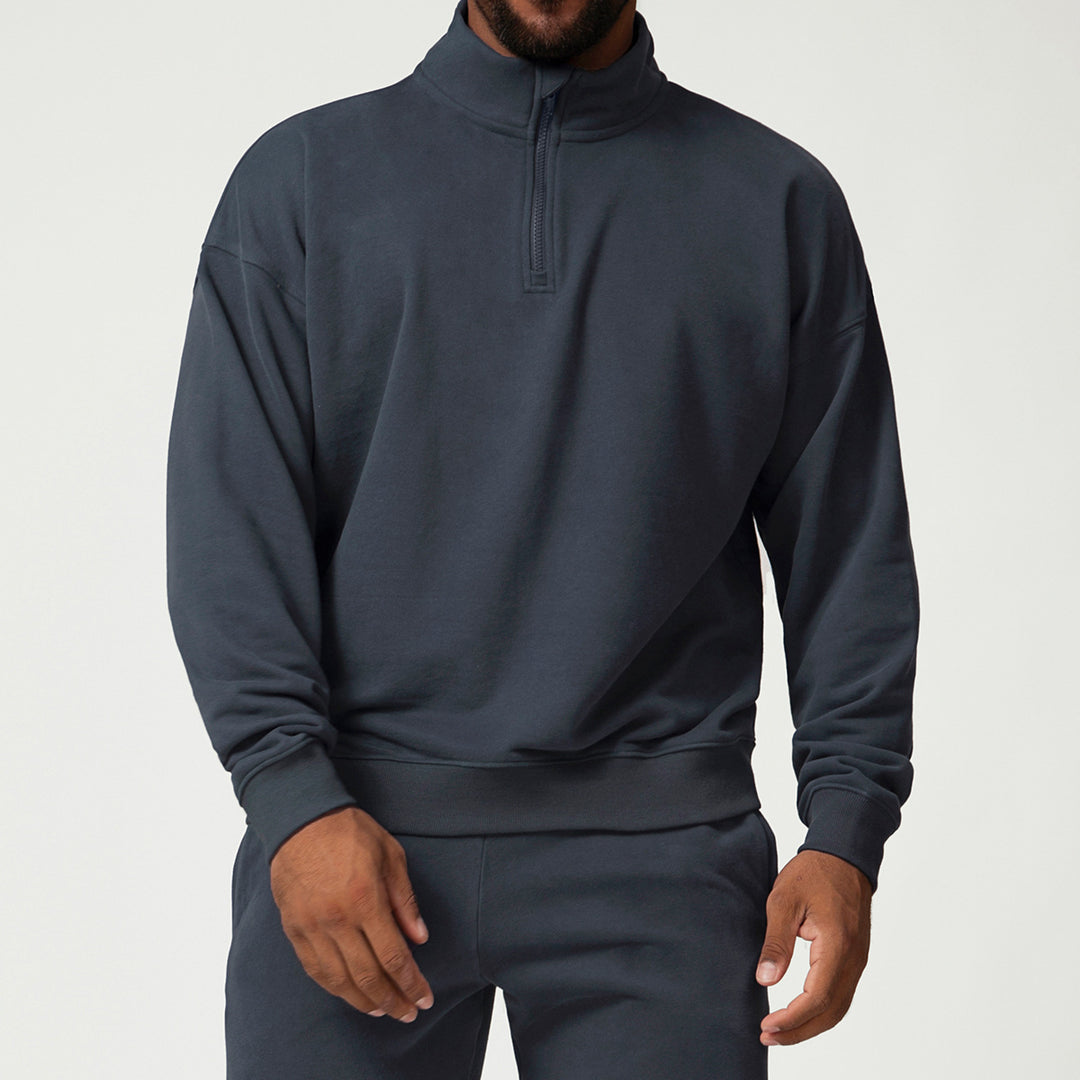 Herren Sweatshirt mit kurzem Reißverschluss Drune