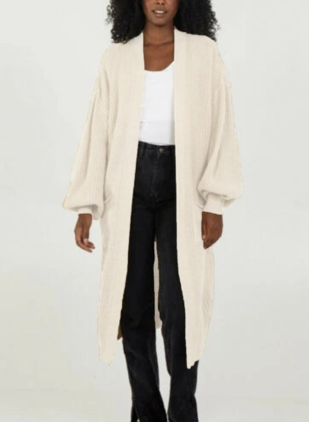 Damen Langstrickjacke mit lässigem Oversized-Schnitt und voluminösen Ärmeln Drune