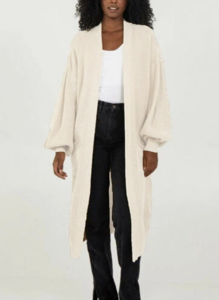 Damen Langstrickjacke mit lässigem Oversized-Schnitt und voluminösen Ärmeln Drune