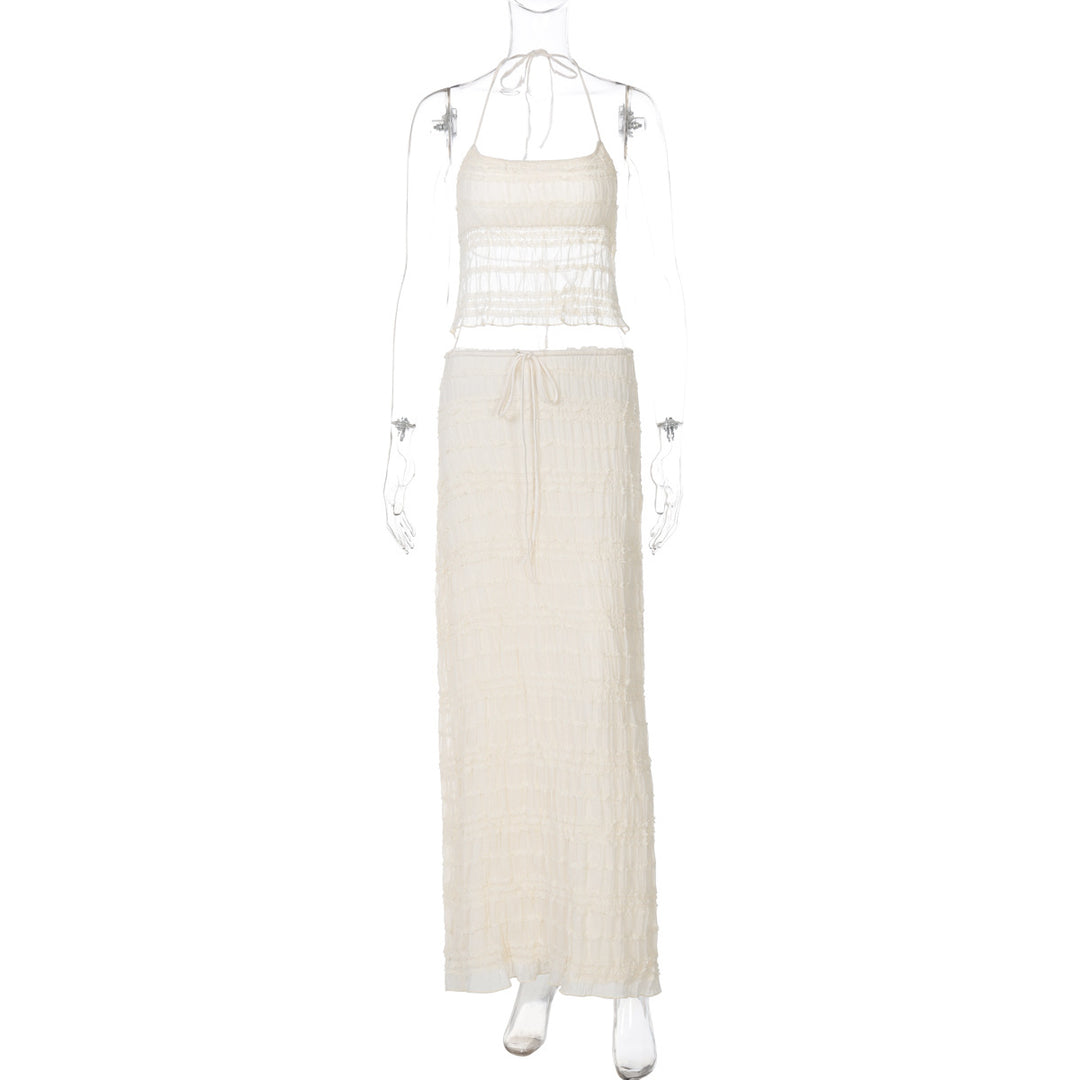 Damen Maxikleid mit schulterfreiem Design und Raffungen Drune