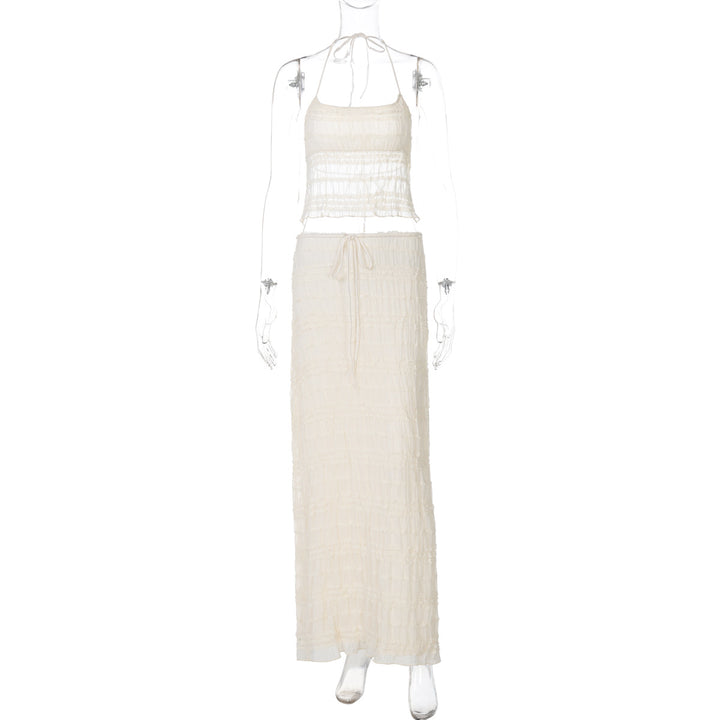 Damen Maxikleid mit schulterfreiem Design und Raffungen Drune